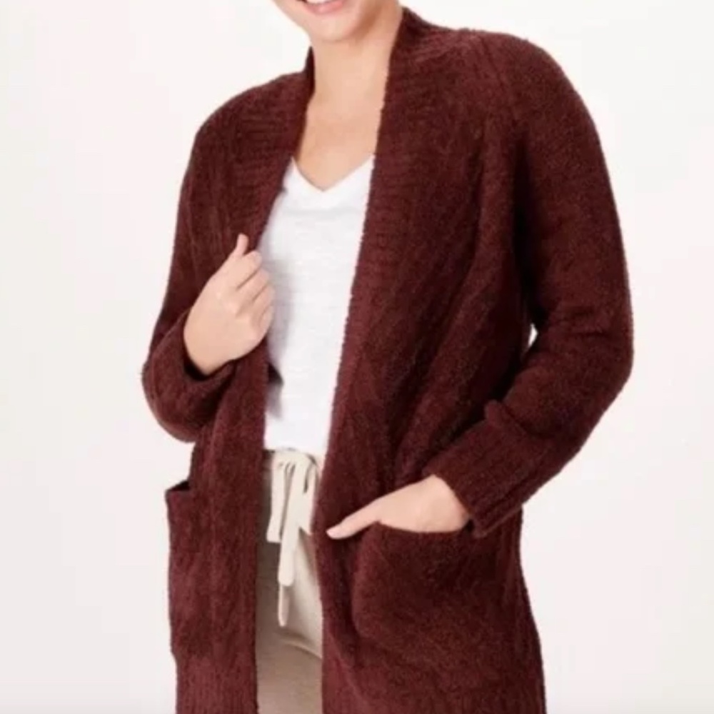 CozyChic™ Directional Ribbed Cardigan barefoot dreams size S
